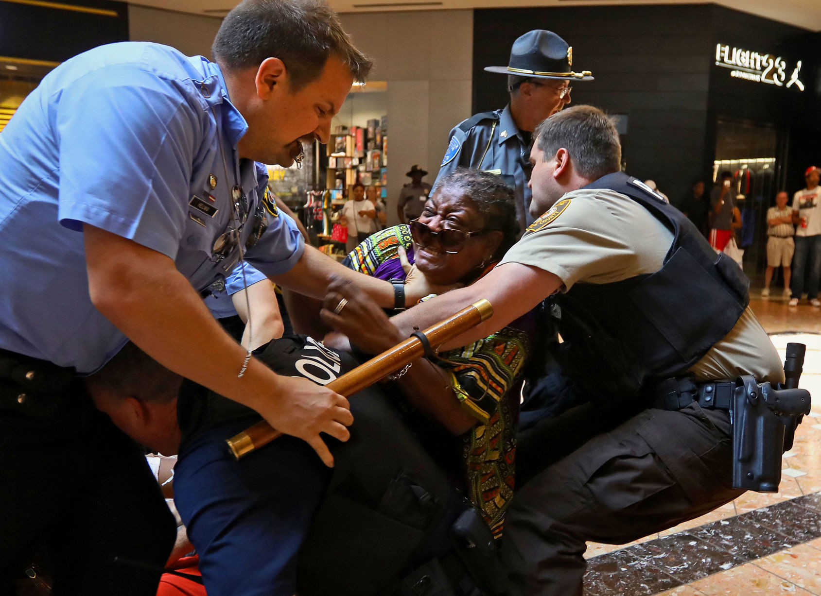 Protests at Galleria lead to arrests